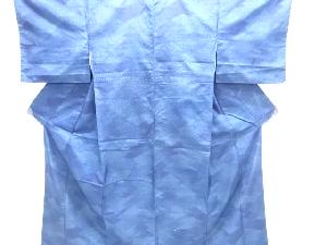 松皮菱模様織り出し十日町紬着物